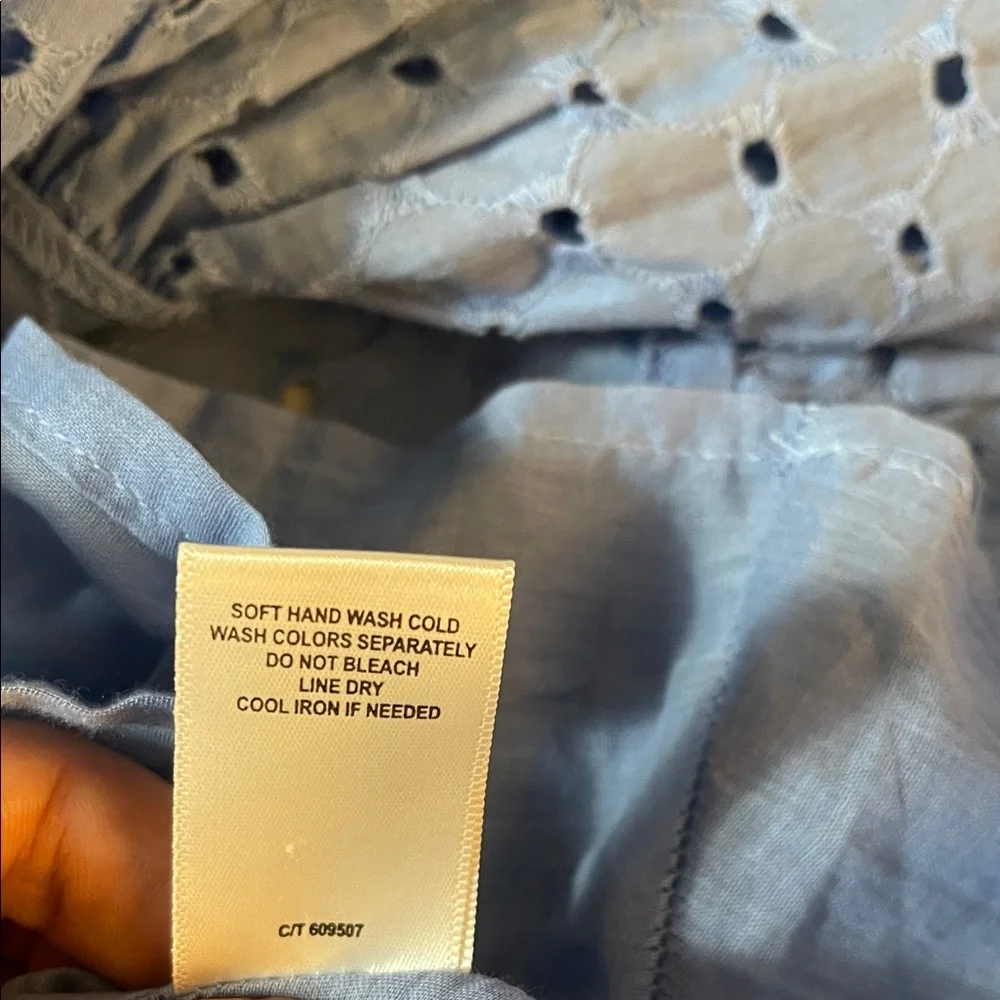 Taylor Dress in Light Blue Eyelet dress size 12 - Picture 7 of 12